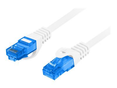 Patch cable - CAT 6a, RJ-45 - male, 3 m, Grey, RAL 7035, Blue