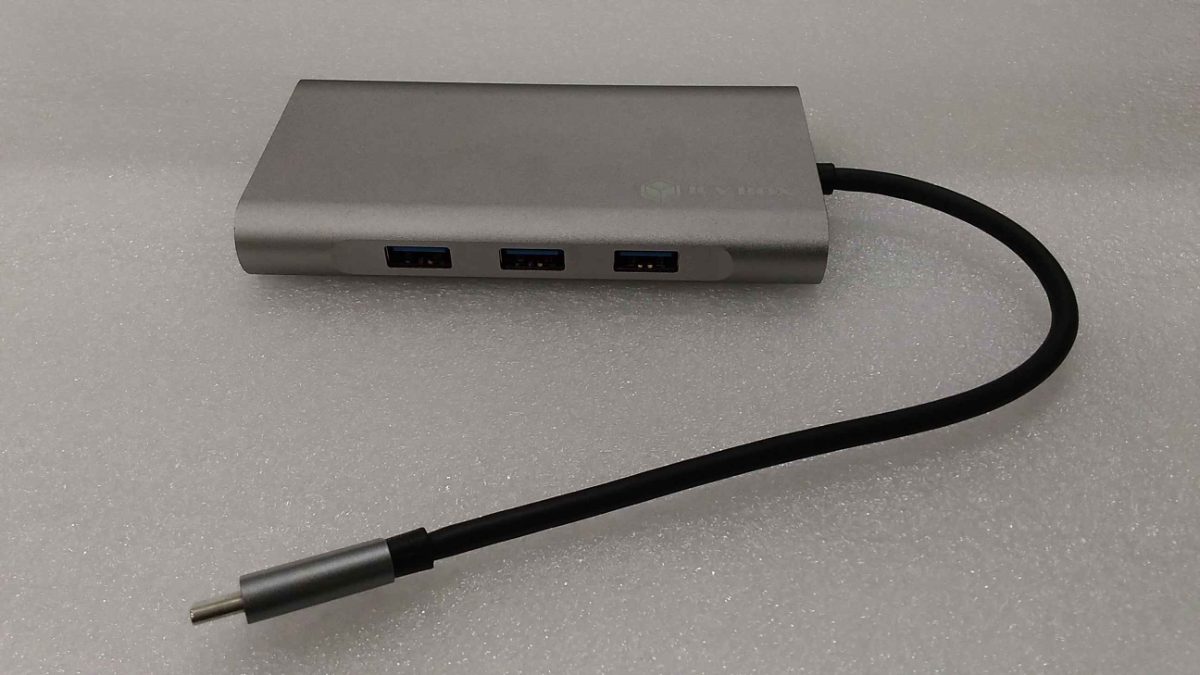 Raidsonic Icy Box IB-DK4040-CPD USB Type-C Docking Station with two video interfaces, USED, REFURBISHED, WITHOUT ORIGINAL PACKAGING AND MANUALS