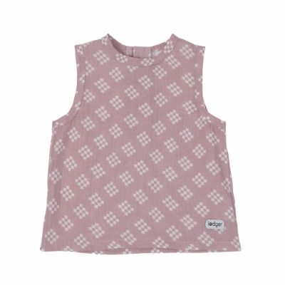 Lodger Tank Topper Tribe Muslin vasaras mazuļu krekliņš bez piedurknēm, Rose, 74 cm