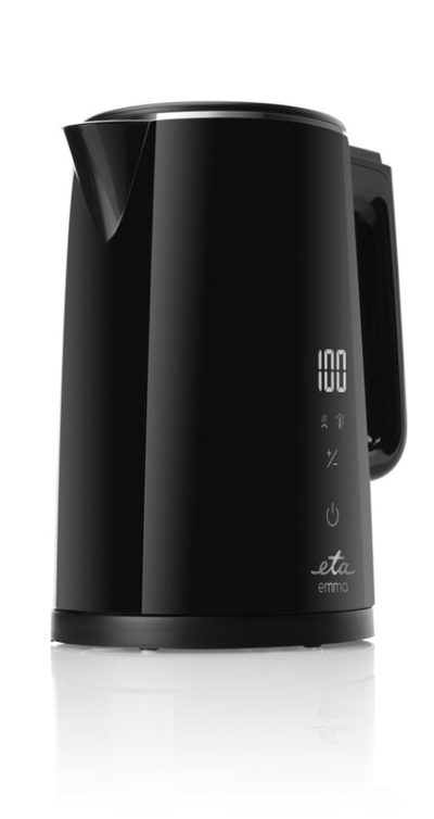 Kettle, ETA559590000 Emma, Electric, 2200 W, 1.5 L, Stainless steel, 360° rotational base, Black