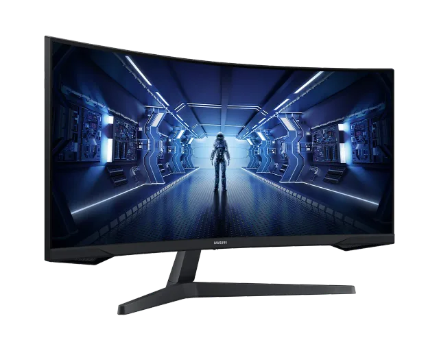 Samsung | Curved Monitor | LC34G55TWWPXEN | 34 " | VA | UWQHD | 21:9 | 165 Hz | 1 ms | 3440 x 1440 | 250 cd/m² | HDMI ports quantity 1 | Black | Warranty 24 month(s)