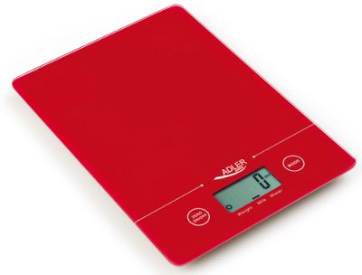 Kitchen scales, AD 3138, Maximum weight (capacity) 5 kg, Graduation 1 g, Red