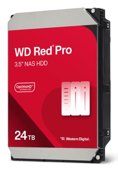 HDD, WESTERN DIGITAL, Red Pro, 24 TB, Serial ATA, 7200 RPM, 3.5 ", WD241KFGX