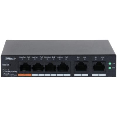 Switch, DAHUA, CS4006-4ET-60, Type L2, Desktop/pedestal, PoE ports 4