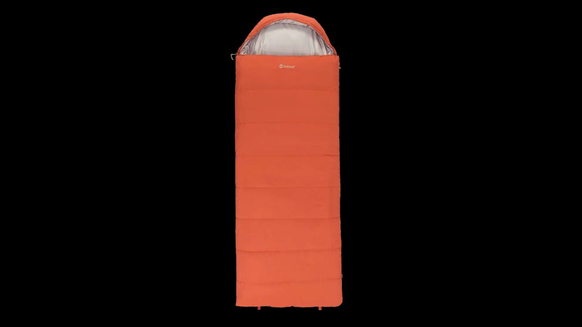 Outwell Campion Lux Orange, Sleeping Bag, 225 x 85 cm, Temperature -16 to 5 °C, Left Zipper
