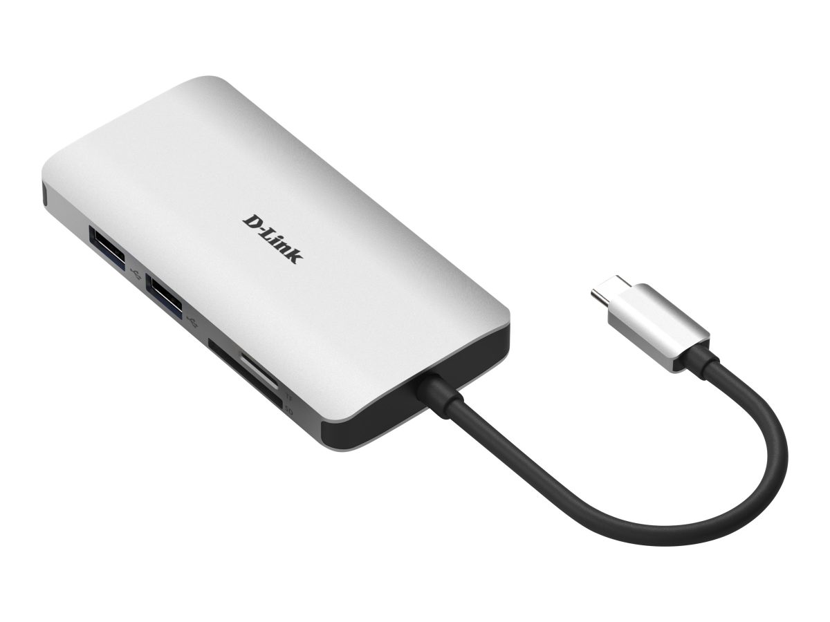 8-in-1 USB-C Hub with HDMI/Ethernet/Card Reader/Power Delivery, DUB-M810, USB hub, USB Type-C