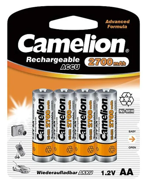 Camelion | AA/HR6 | 2700 mAh | Rechargeable Batteries Ni-MH | 4 pc(s)